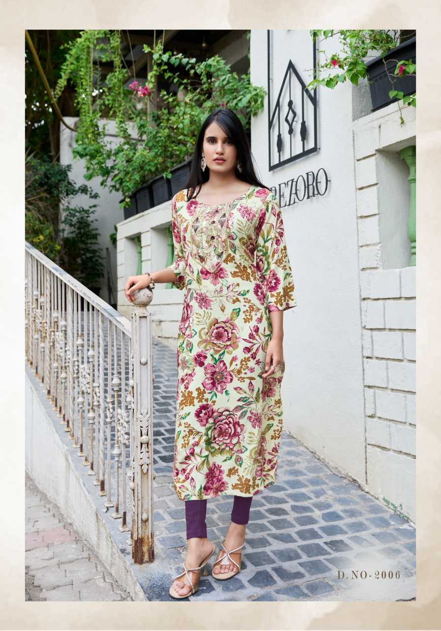 Ynf Heavy Rayon RIN190 VANISKA Charming Vol-2 Setwise Collections Wholesale Kurtis Catalogs Manufacturer