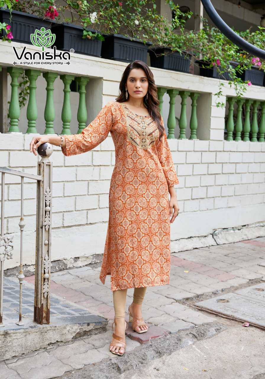 Ynf Heavy Rayon RIN190 VANISKA Charming Vol-2 Setwise Collections Wholesale Kurtis Catalogs Manufacturer
