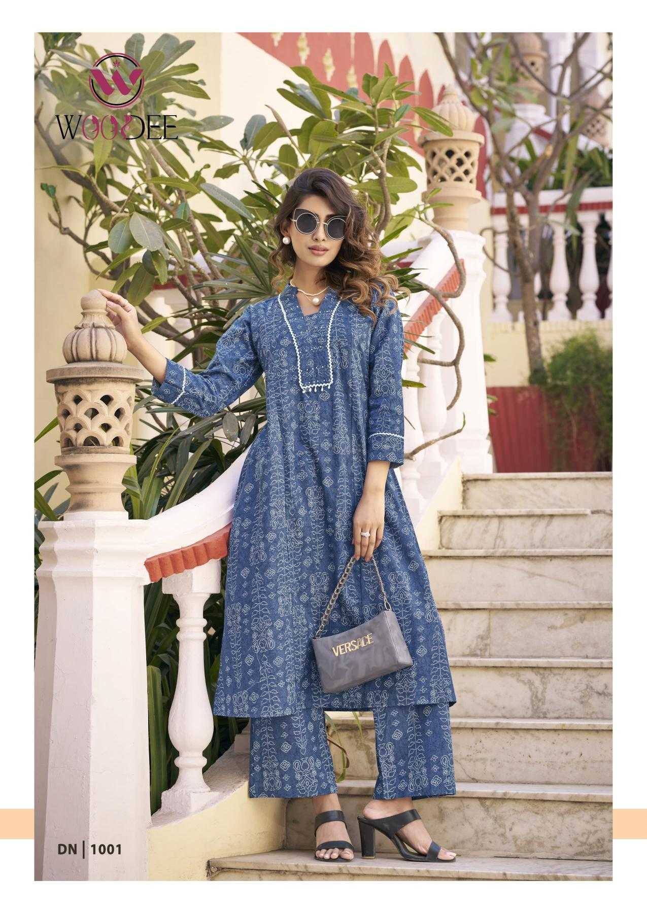 Ynf Heavy Rayon RIN190 WOODEE-ANERI Setwise Collections Wholesale Kurtis Catalogs Manufacturer