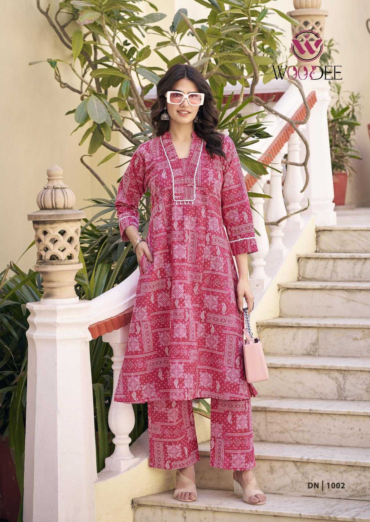 Ynf Heavy Rayon RIN190 WOODEE-ANERI Setwise Collections Wholesale Kurtis Catalogs Manufacturer