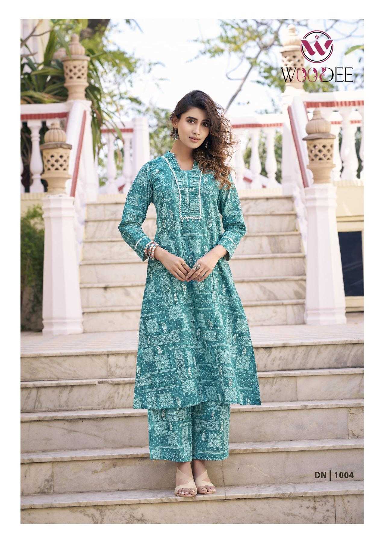 Ynf Heavy Rayon RIN190 WOODEE-ANERI Setwise Collections Wholesale Kurtis Catalogs Manufacturer
