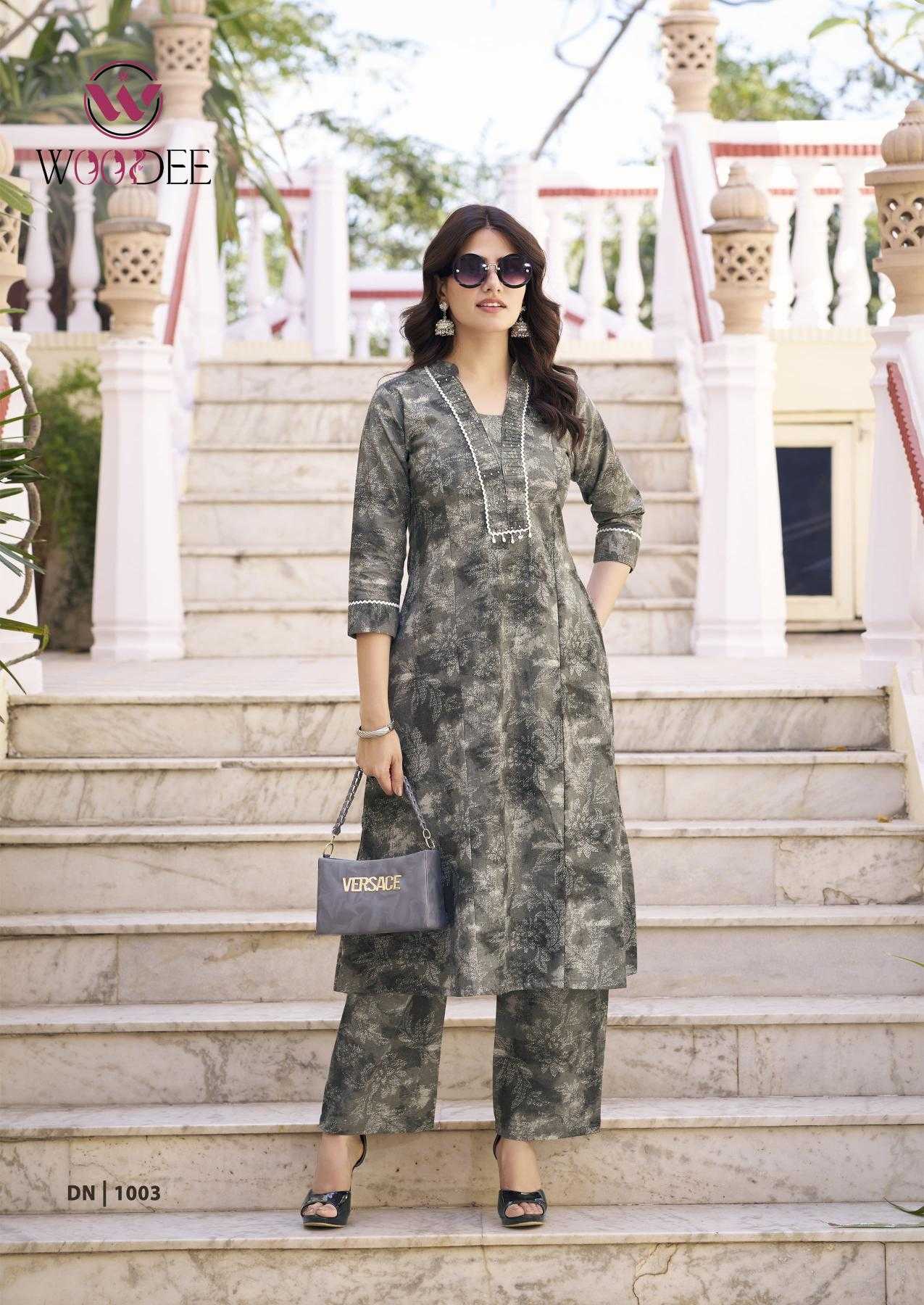 Ynf Heavy Rayon RIN190 WOODEE-ANERI Setwise Collections Wholesale Kurtis Catalogs Manufacturer