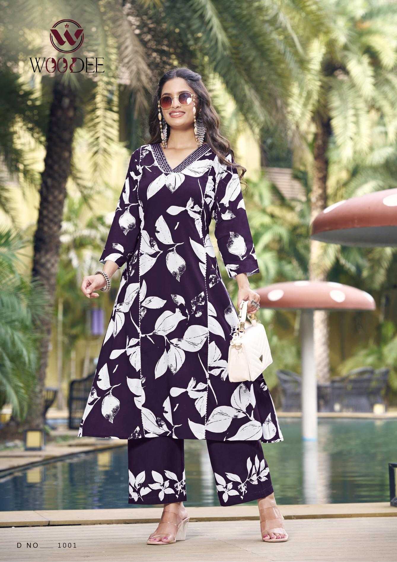Ynf Heavy Rayon RIN190 WOODEE-PAYAL Setwise Collections Wholesale Kurtis Catalogs Manufacturer