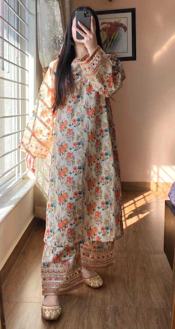 Ynf Heavy Roman Silk KESH141 1117 Suits & Dresses Wedding Collections Festive Collections Wholesale Printed Suits Palazzo Suit Ladies Silk Suit Manufacturer