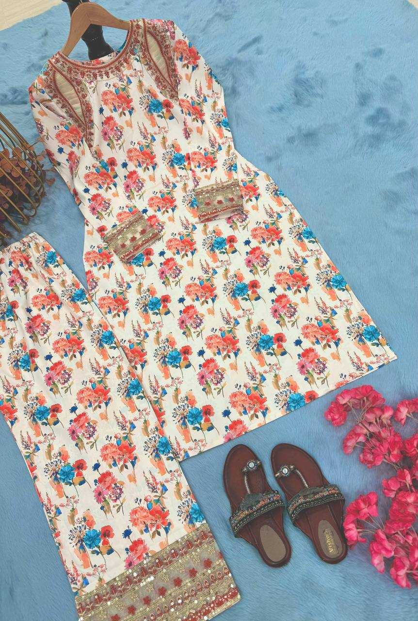 Ynf Heavy Roman Silk KESH141 1117 Suits & Dresses Wedding Collections Festive Collections Wholesale Printed Suits Palazzo Suit Ladies Silk Suit Manufacturer