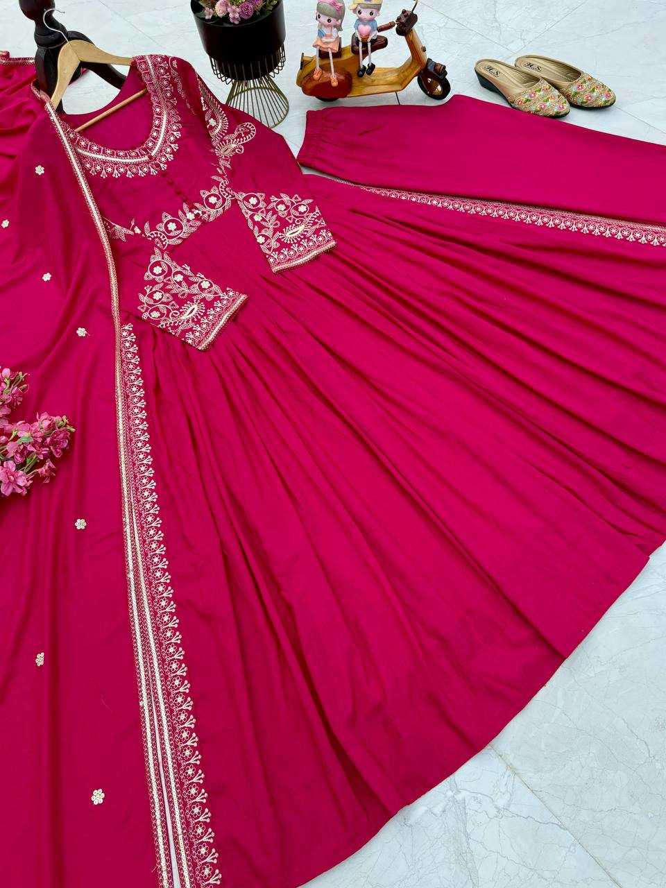 Ynf Heavy Roman Silk KESH158 10097 Suits & Dresses Wedding Collections Festive Collections Wholesale Embroidery Suits Ladies Silk Suit Designer Suits Manufacturer