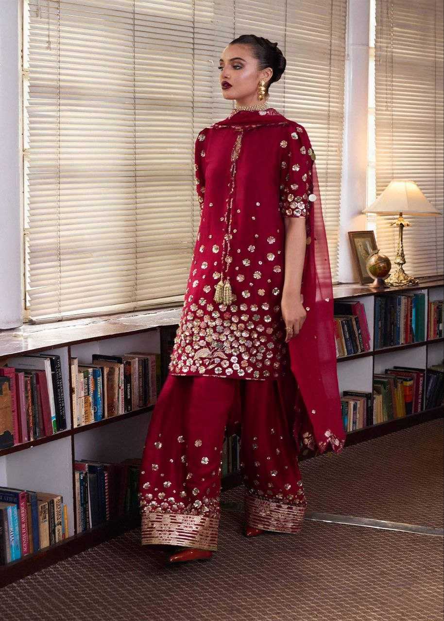Ynf Heavy Roman Silk KESH158 6004 Suits & Dresses Wedding Collections Festive Collections Wholesale Palazzo Suit Ladies Silk Suit Wedding Outfits Manufacturer