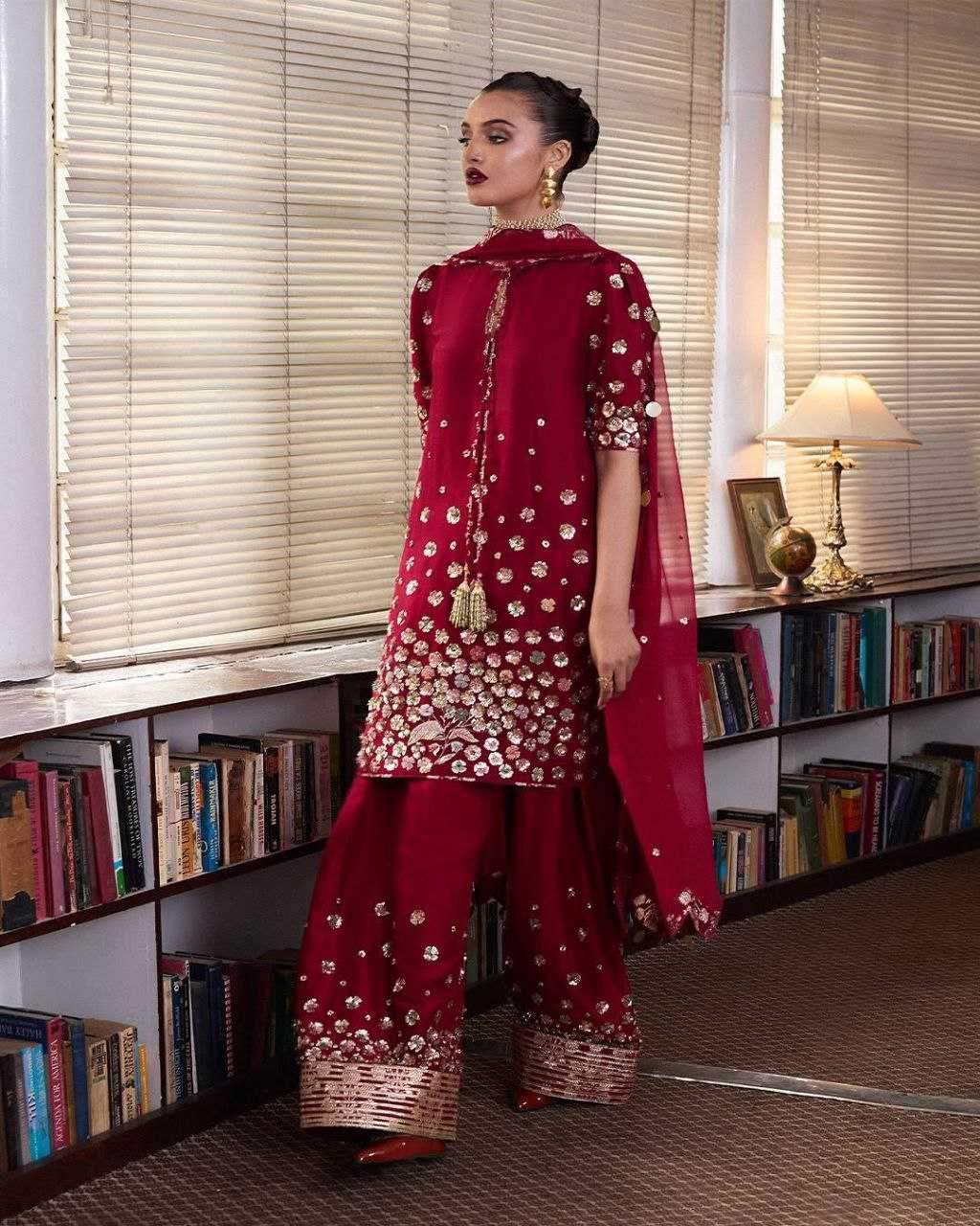 Ynf Heavy Roman Silk KESH158 6004 Suits & Dresses Wedding Collections Festive Collections Wholesale Palazzo Suit Ladies Silk Suit Wedding Outfits Manufacturer