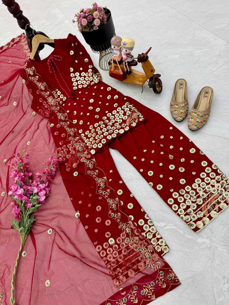 Ynf Heavy Roman Silk KESH158 6004 Suits & Dresses Wedding Collections Festive Collections Wholesale Palazzo Suit Ladies Silk Suit Wedding Outfits Manufacturer