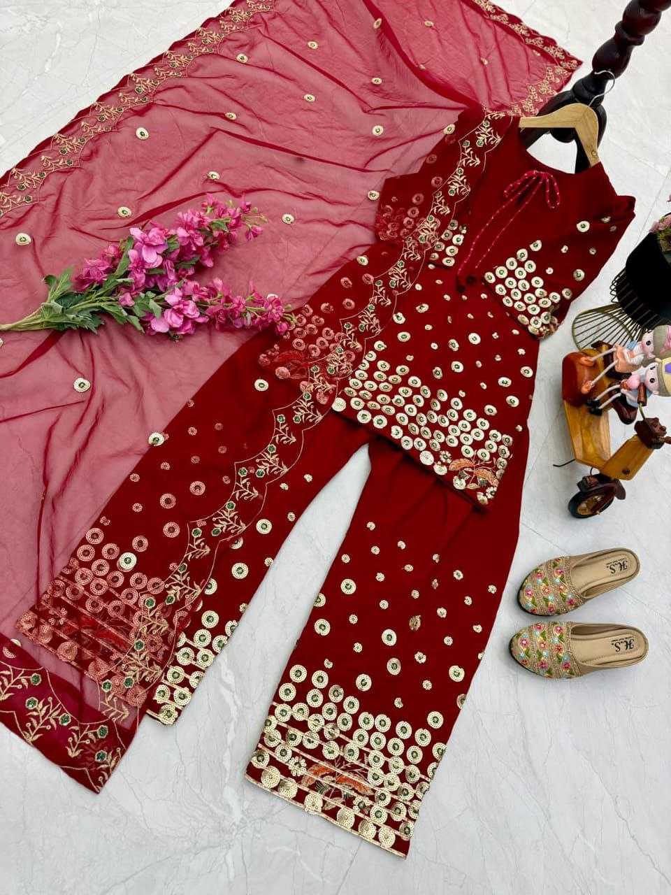 Ynf Heavy Roman Silk KESH158 6004 Suits & Dresses Wedding Collections Festive Collections Wholesale Palazzo Suit Ladies Silk Suit Wedding Outfits Manufacturer