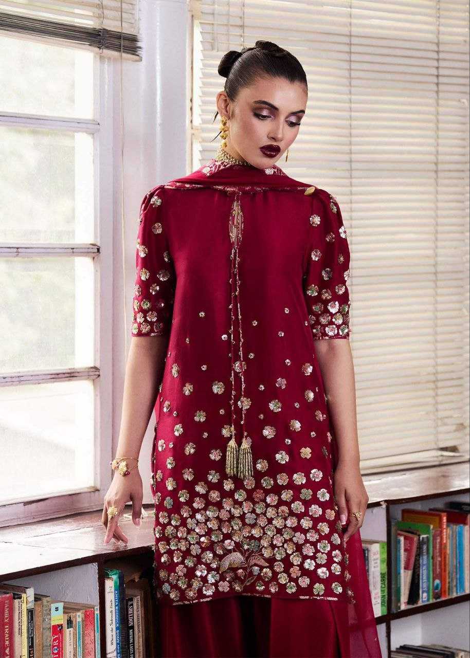 Ynf Heavy Roman Silk KESH158 6004 Suits & Dresses Wedding Collections Festive Collections Wholesale Palazzo Suit Ladies Silk Suit Wedding Outfits Manufacturer
