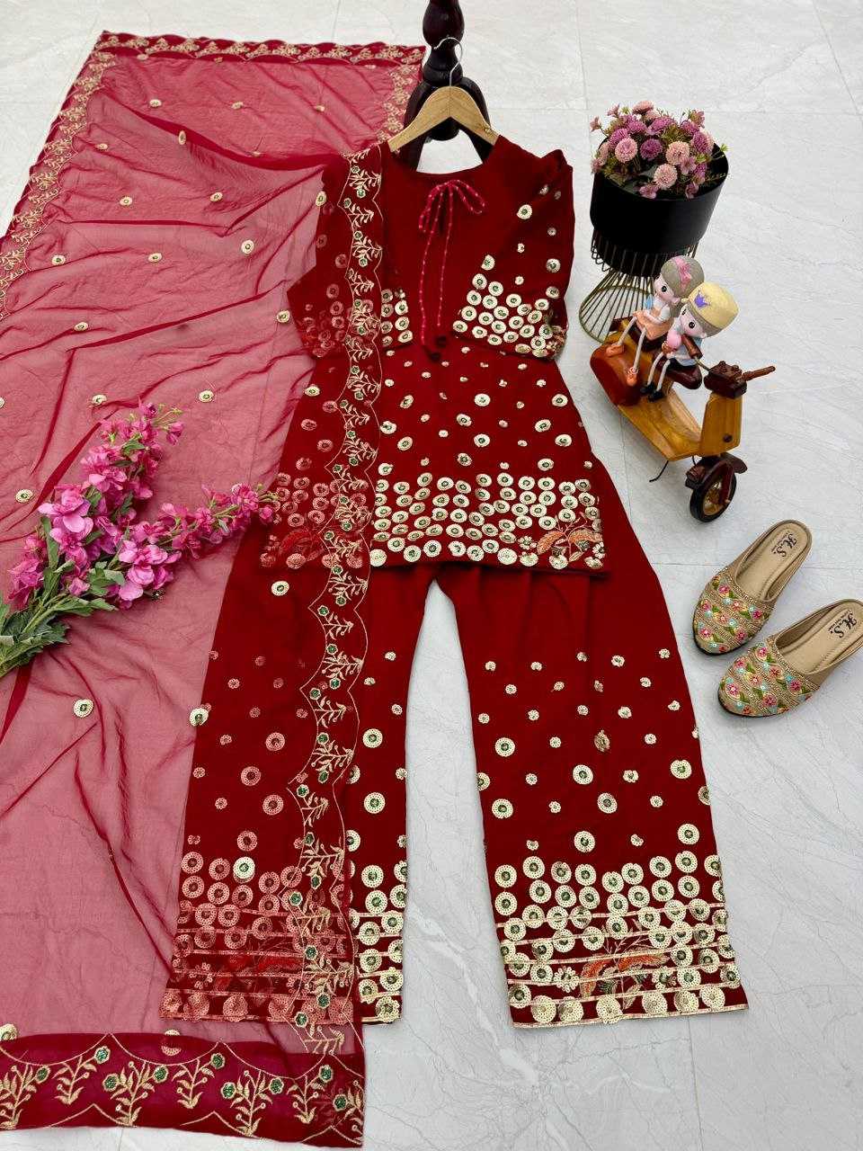 Ynf Heavy Roman Silk KESH158 6004 Suits & Dresses Wedding Collections Festive Collections Wholesale Palazzo Suit Ladies Silk Suit Wedding Outfits Manufacturer