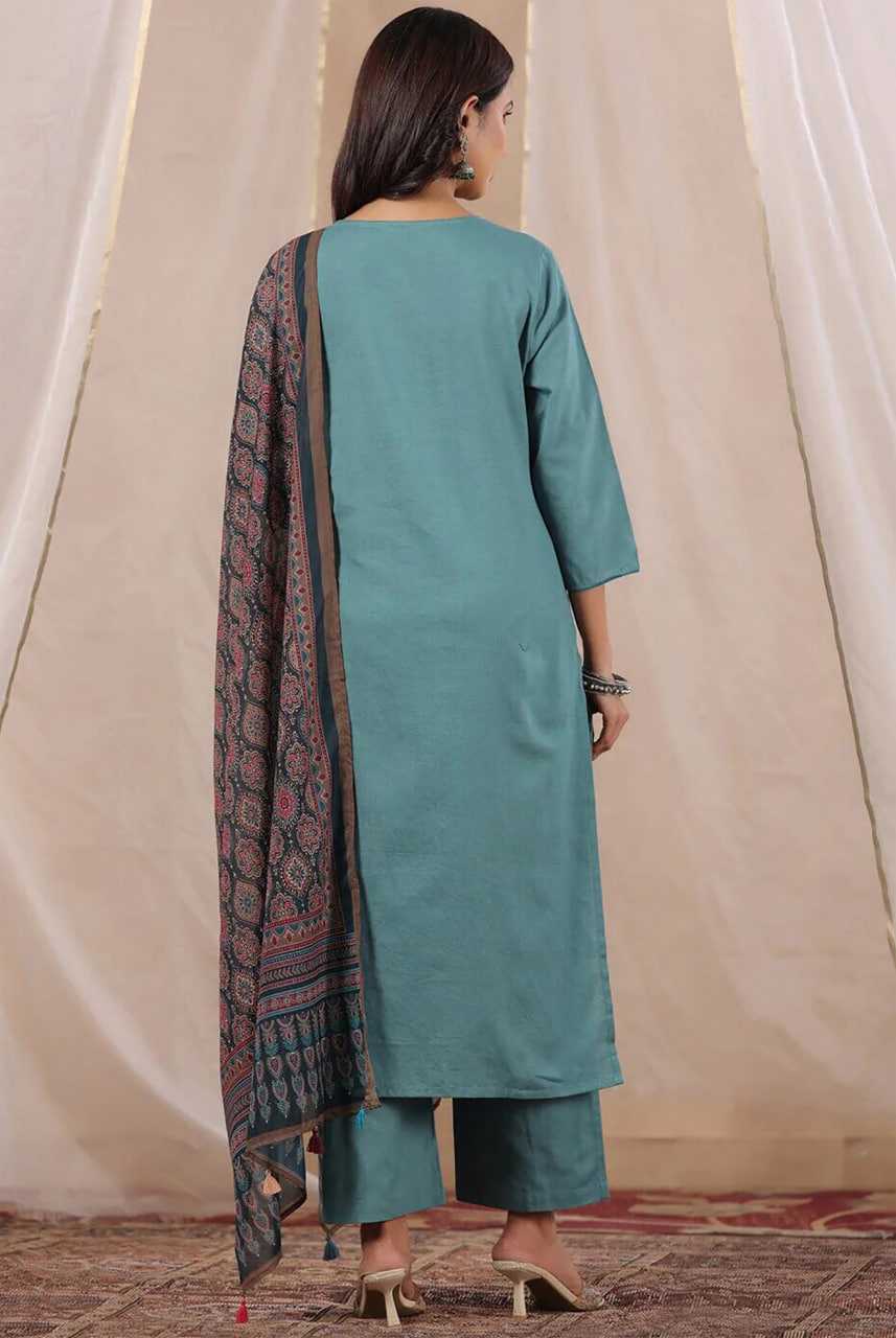 Ynf Heavy Roman Silk KESH334 kgf Suits & Dresses Wholesale Ladies Silk Suit Silk Suits A-Line Suits Manufacturer