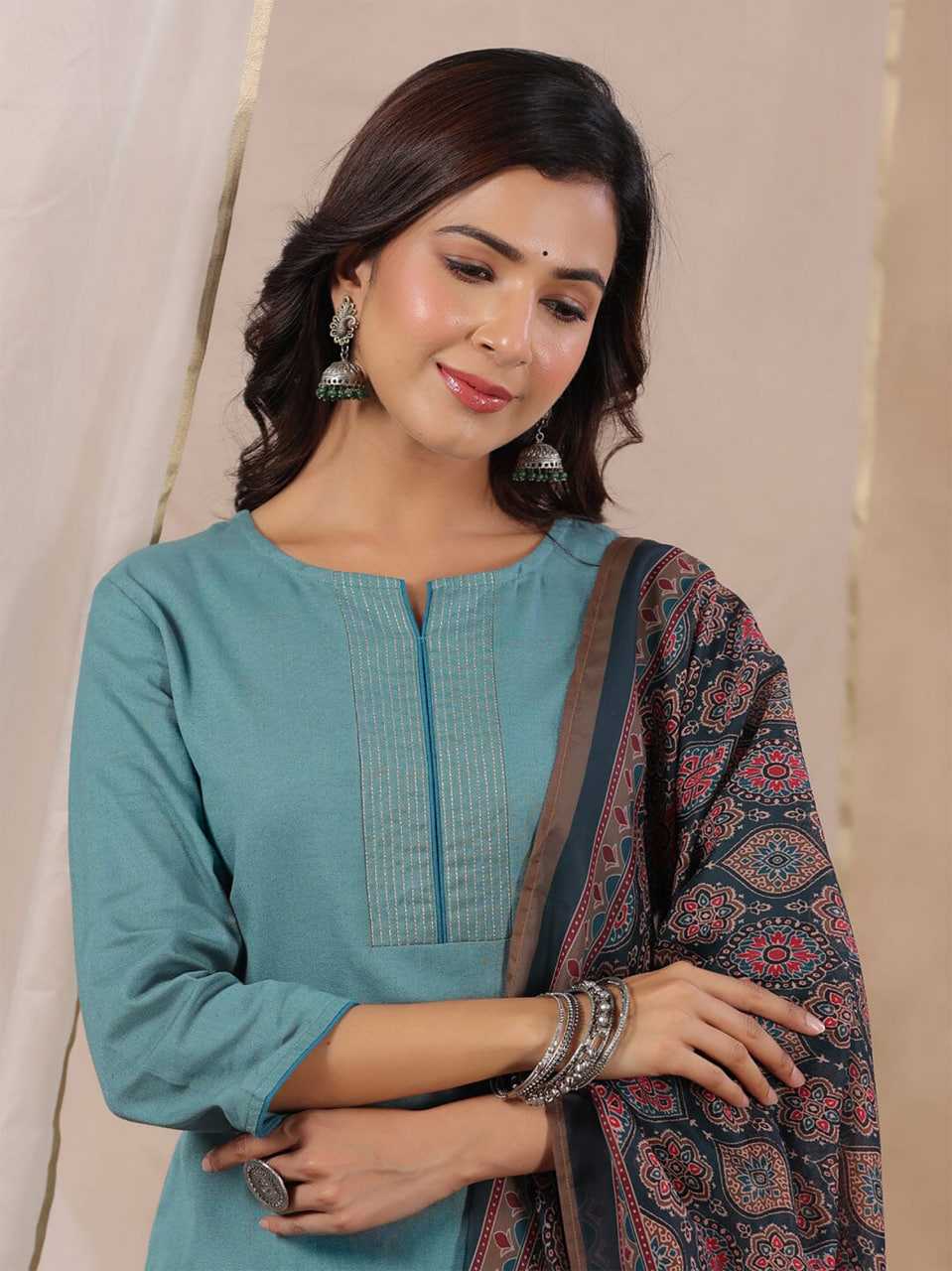 Ynf Heavy Roman Silk KESH334 kgf Suits & Dresses Wholesale Ladies Silk Suit Silk Suits A-Line Suits Manufacturer