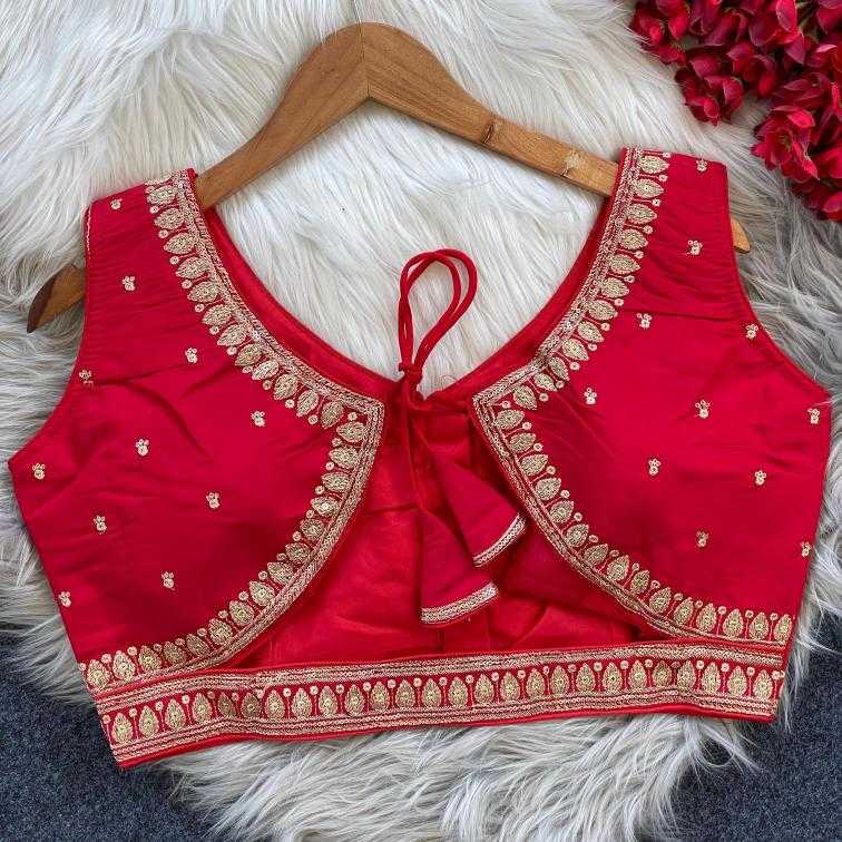 Ynf Heavy Roman Silk KESH426 1055 Readymade Blouses Wholesale Blouse Embroidered Blouses Silk Blouse Manufacturer