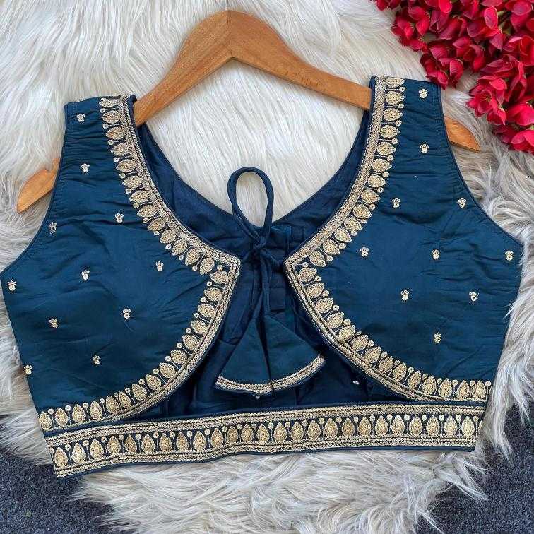 Ynf Heavy Roman Silk KESH426 1055 Readymade Blouses Wholesale Blouse Embroidered Blouses Silk Blouse Manufacturer