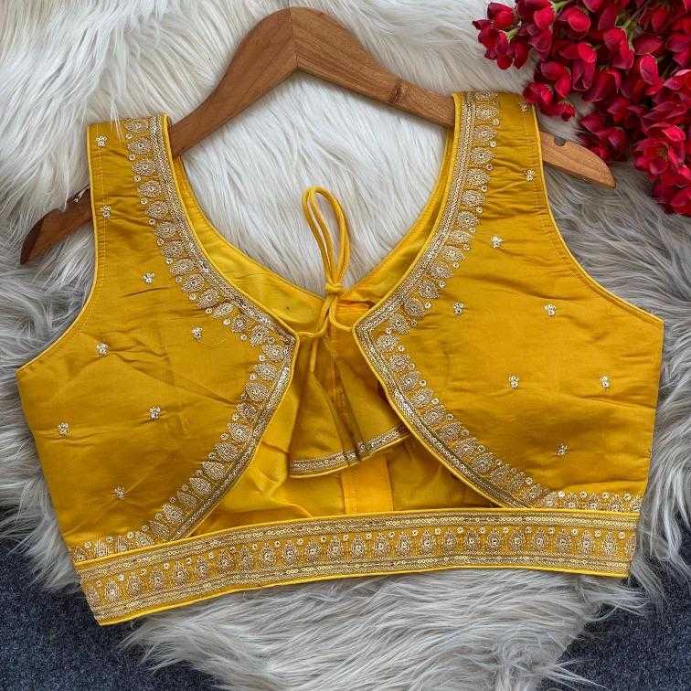 Ynf Heavy Roman Silk KESH426 1055 Readymade Blouses Wholesale Blouse Embroidered Blouses Silk Blouse Manufacturer