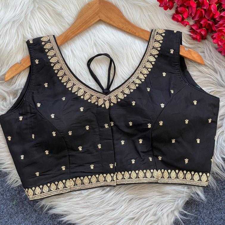 Ynf Heavy Roman Silk KESH426 1055 Readymade Blouses Wholesale Blouse Embroidered Blouses Silk Blouse Manufacturer