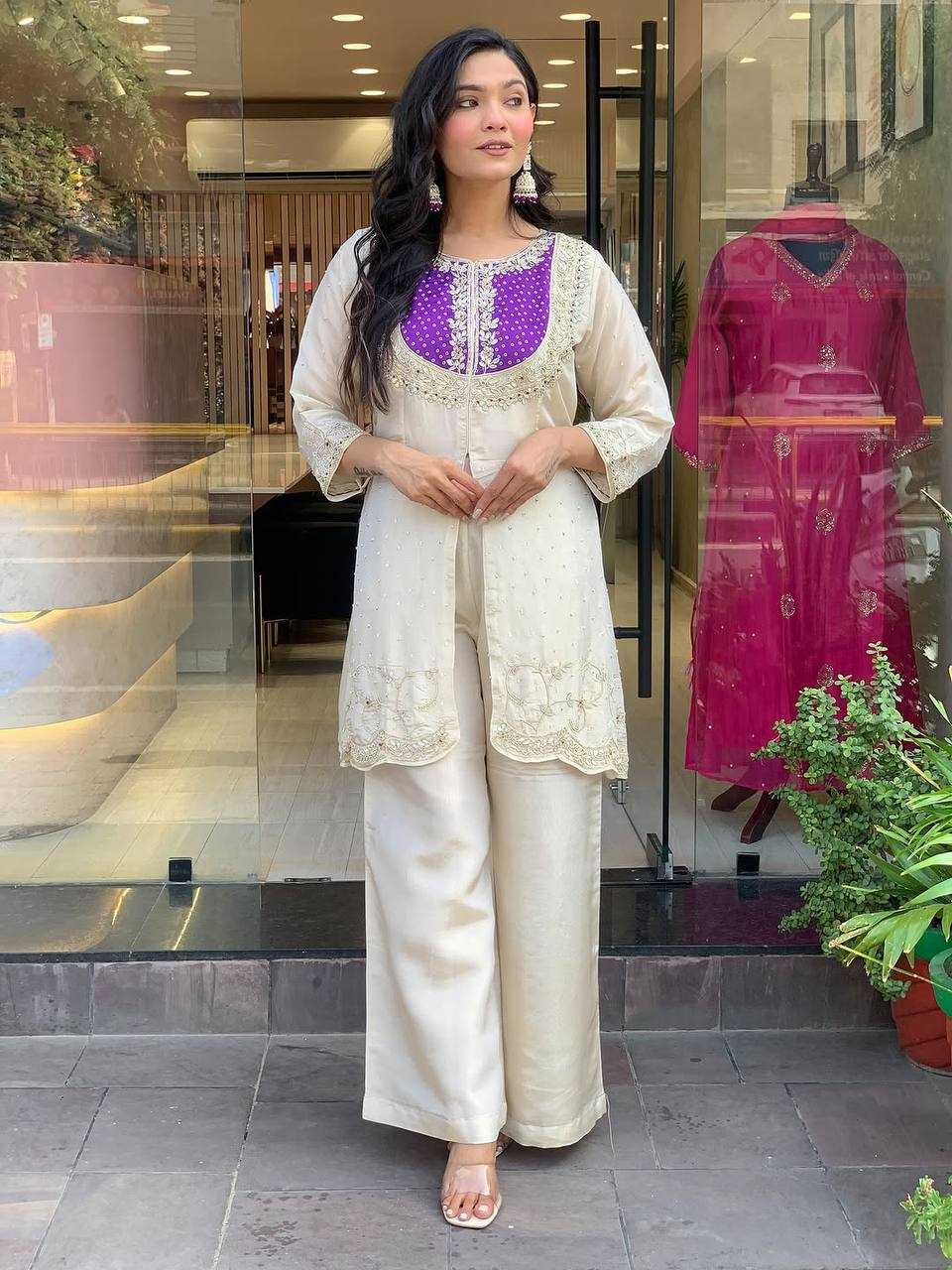 Ynf Heavy Roman Silk KESH499 5277 Western Wears Wholesale Co-ord Set Manufacturer