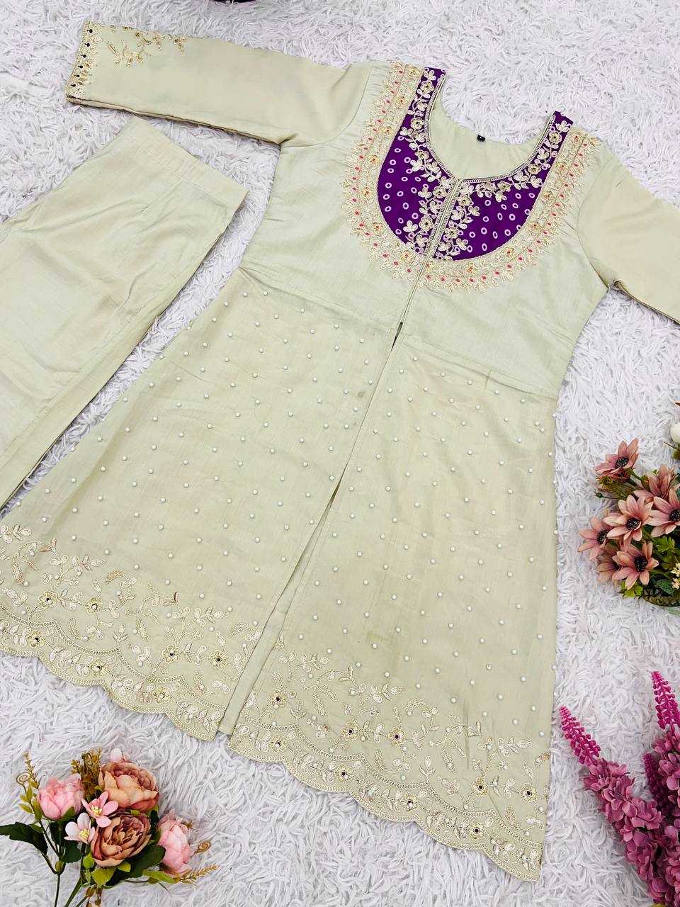 Ynf Heavy Roman Silk KESH499 5277 Western Wears Wholesale Co-ord Set Manufacturer