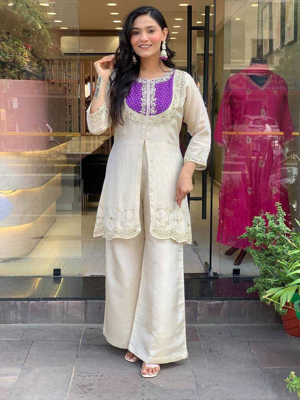 Ynf Heavy Roman Silk KESH499 5277 Western Wears Wholesale Co-ord Set Manufacturer