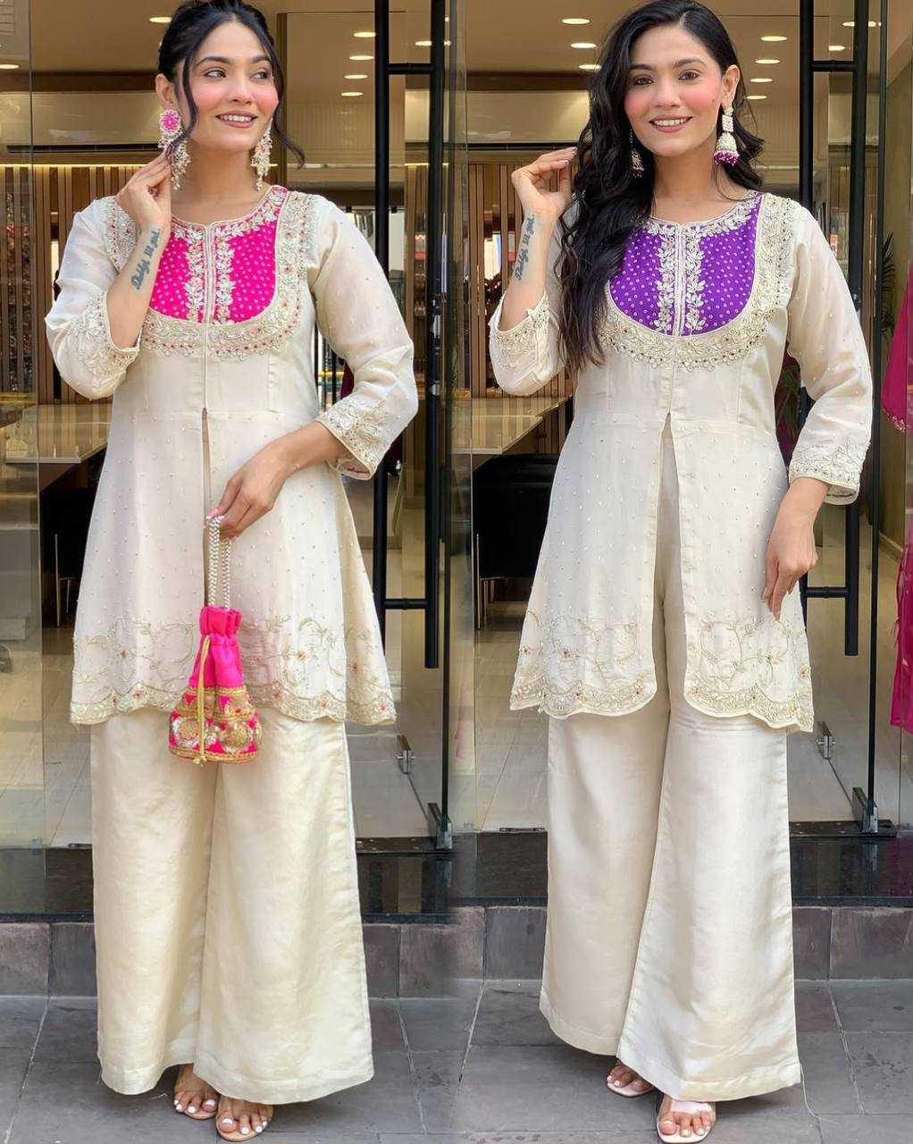 Ynf Heavy Roman Silk KESH499 5277 Western Wears Wholesale Co-ord Set Manufacturer