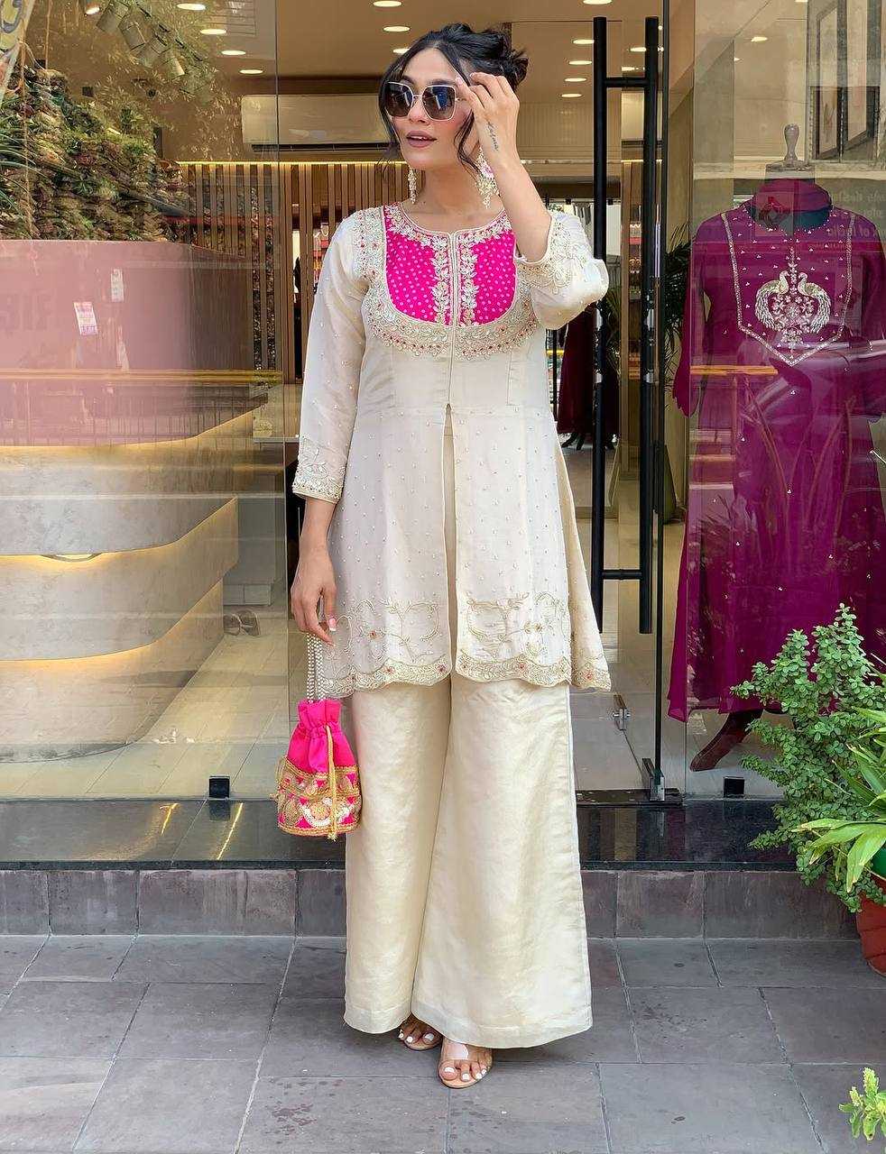 Ynf Heavy Roman Silk KESH499 5277 Western Wears Wholesale Co-ord Set Manufacturer