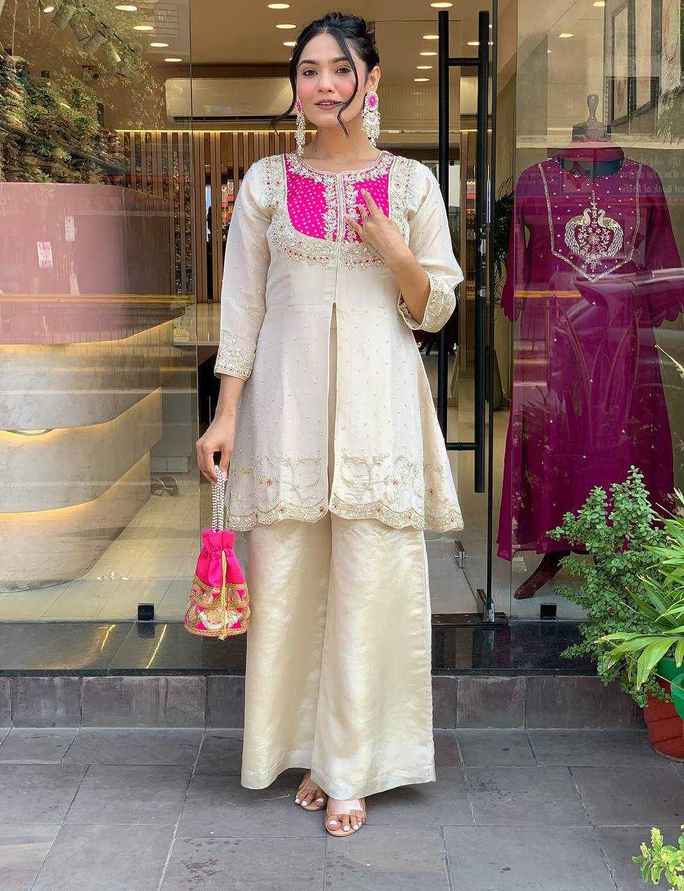 Ynf Heavy Roman Silk KESH499 5277 Western Wears Wholesale Co-ord Set Manufacturer