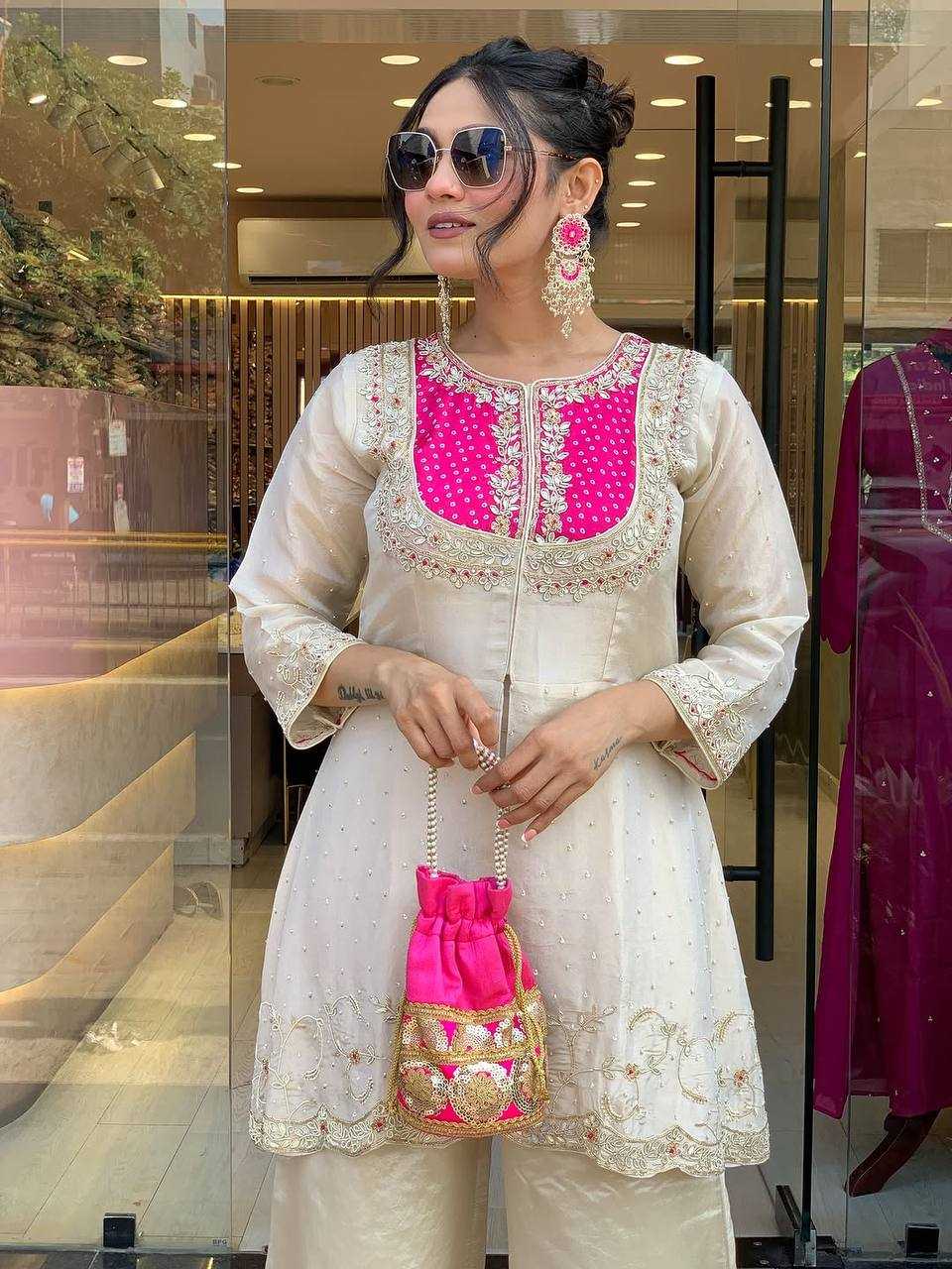 Ynf Heavy Roman Silk KESH499 5277 Western Wears Wholesale Co-ord Set Manufacturer