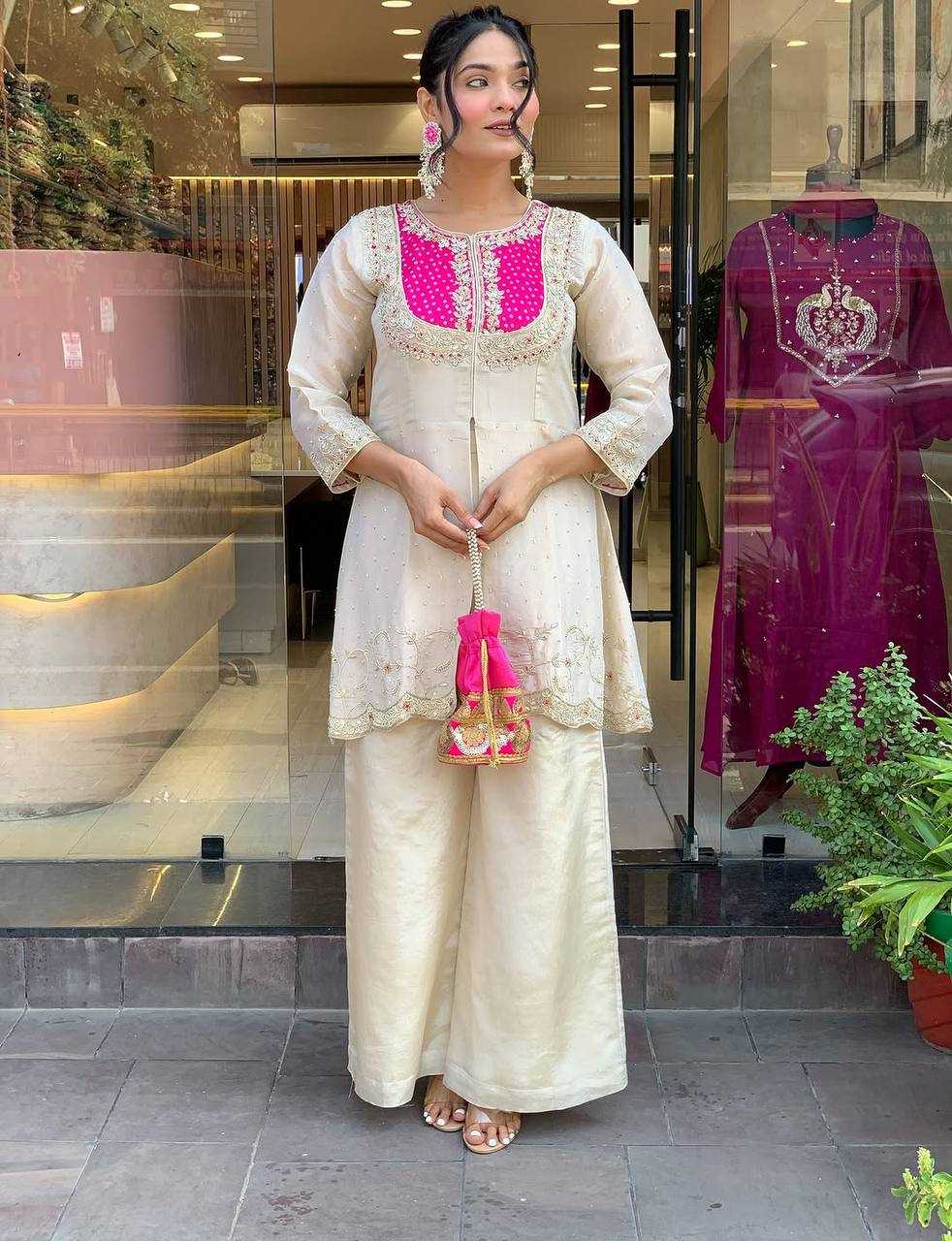 Ynf Heavy Roman Silk KESH499 5277 Western Wears Wholesale Co-ord Set Manufacturer