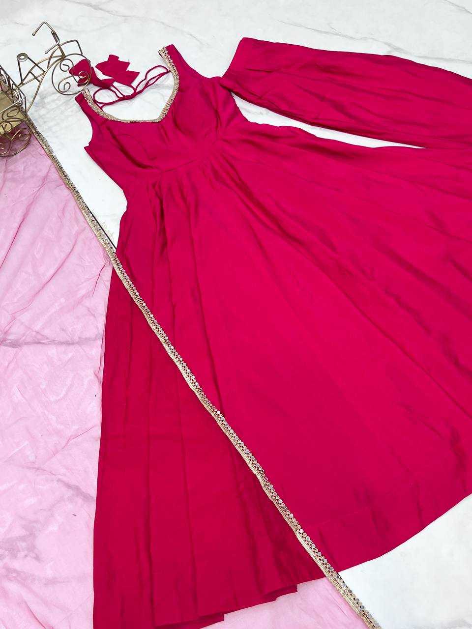 Ynf Heavy Roman Silk KESH504 285 Gowns Wedding Collections Festive Collections Wholesale Anarkali Gown Silk Gowns Gown With Dupatta Manufacturer