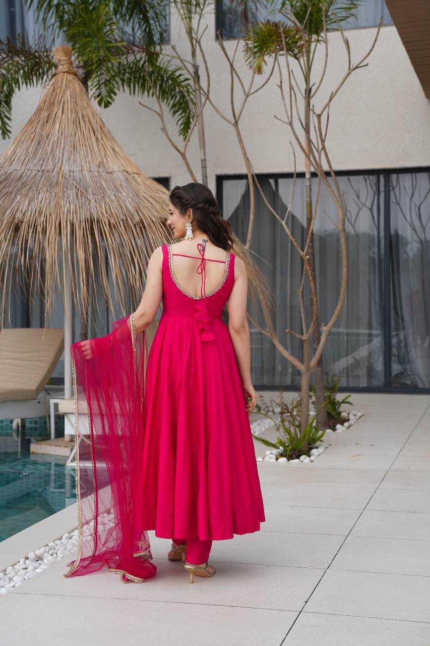 Ynf Heavy Roman Silk KESH504 285 Gowns Wedding Collections Festive Collections Wholesale Anarkali Gown Silk Gowns Gown With Dupatta Manufacturer