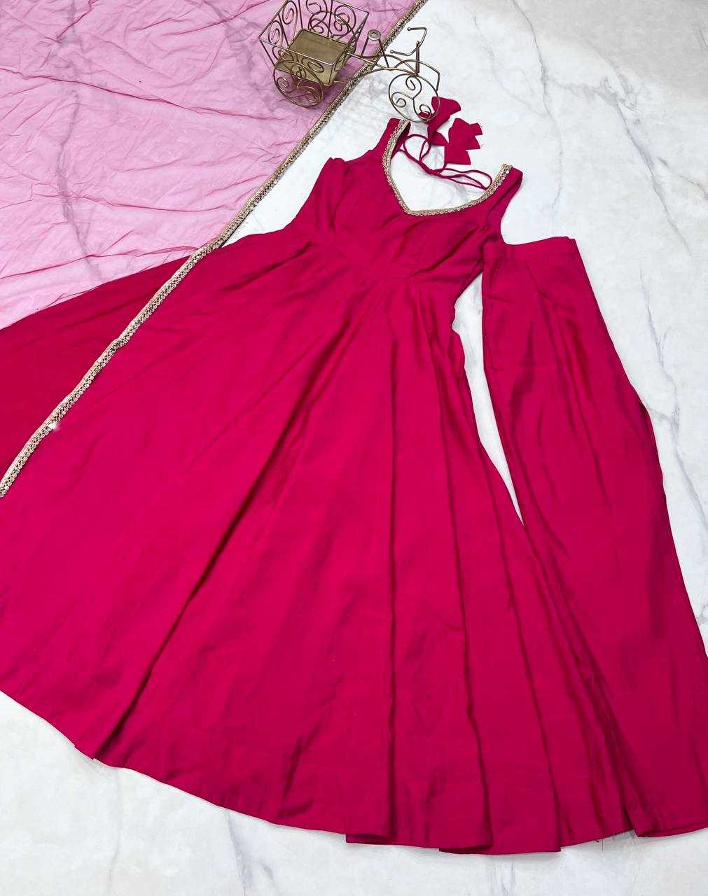 Ynf Heavy Roman Silk KESH504 285 Gowns Wedding Collections Festive Collections Wholesale Anarkali Gown Silk Gowns Gown With Dupatta Manufacturer