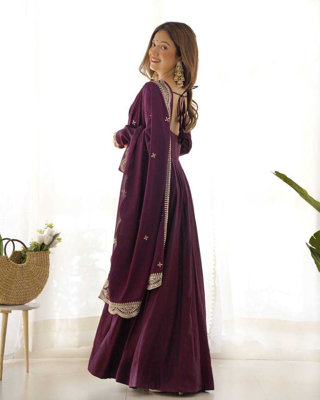 Ynf Heavy Roman Silk KESH504 40 Gowns Wedding Collections Festive Collections Wholesale Anarkali Gown Gown With Dupatta Wedding Outfits Manufacturer