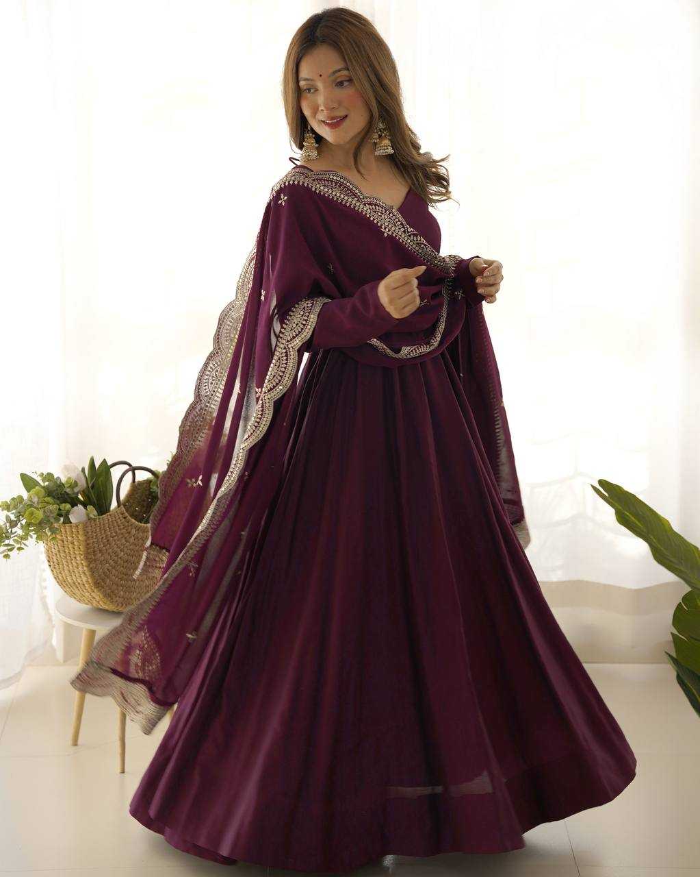 Ynf Heavy Roman Silk KESH504 40 Gowns Wedding Collections Festive Collections Wholesale Anarkali Gown Gown With Dupatta Wedding Outfits Manufacturer