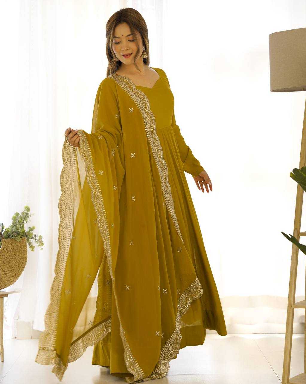 Ynf Heavy Roman Silk KESH504 40 Gowns Wedding Collections Festive Collections Wholesale Anarkali Gown Gown With Dupatta Wedding Outfits Manufacturer