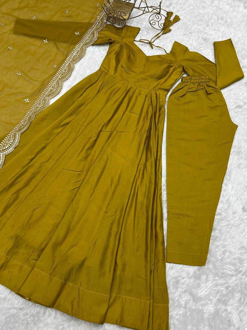 Ynf Heavy Roman Silk KESH504 40 Gowns Wedding Collections Festive Collections Wholesale Anarkali Gown Gown With Dupatta Wedding Outfits Manufacturer