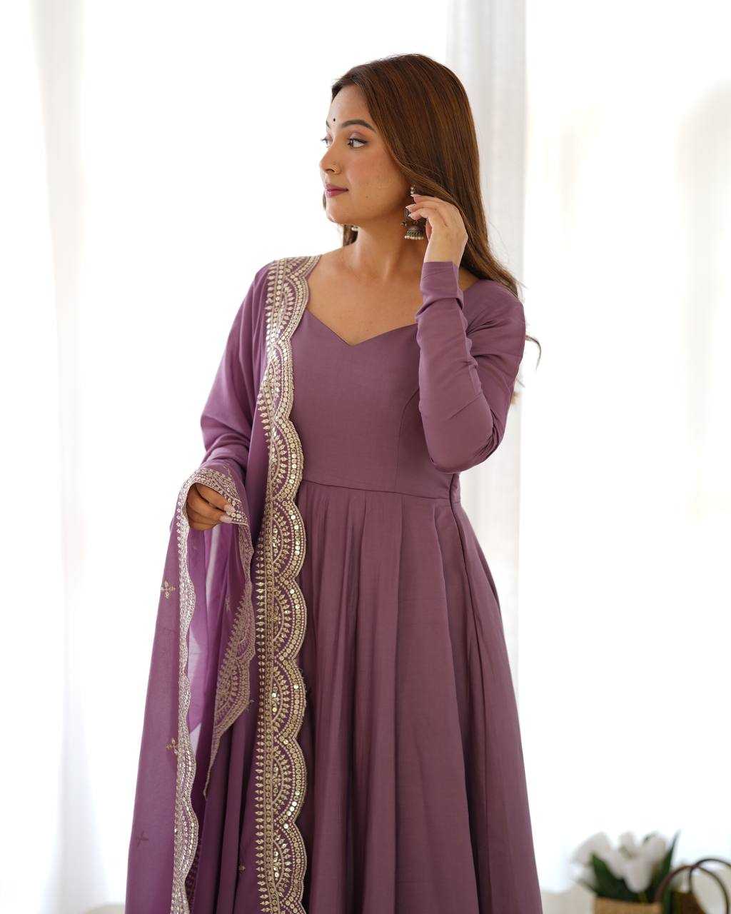 Ynf Heavy Roman Silk KESH504 40 Gowns Wedding Collections Festive Collections Wholesale Anarkali Gown Gown With Dupatta Wedding Outfits Manufacturer