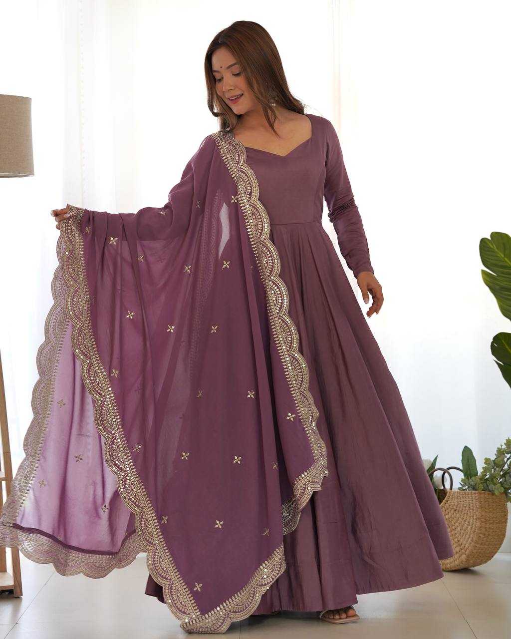 Ynf Heavy Roman Silk KESH504 40 Gowns Wedding Collections Festive Collections Wholesale Anarkali Gown Gown With Dupatta Wedding Outfits Manufacturer