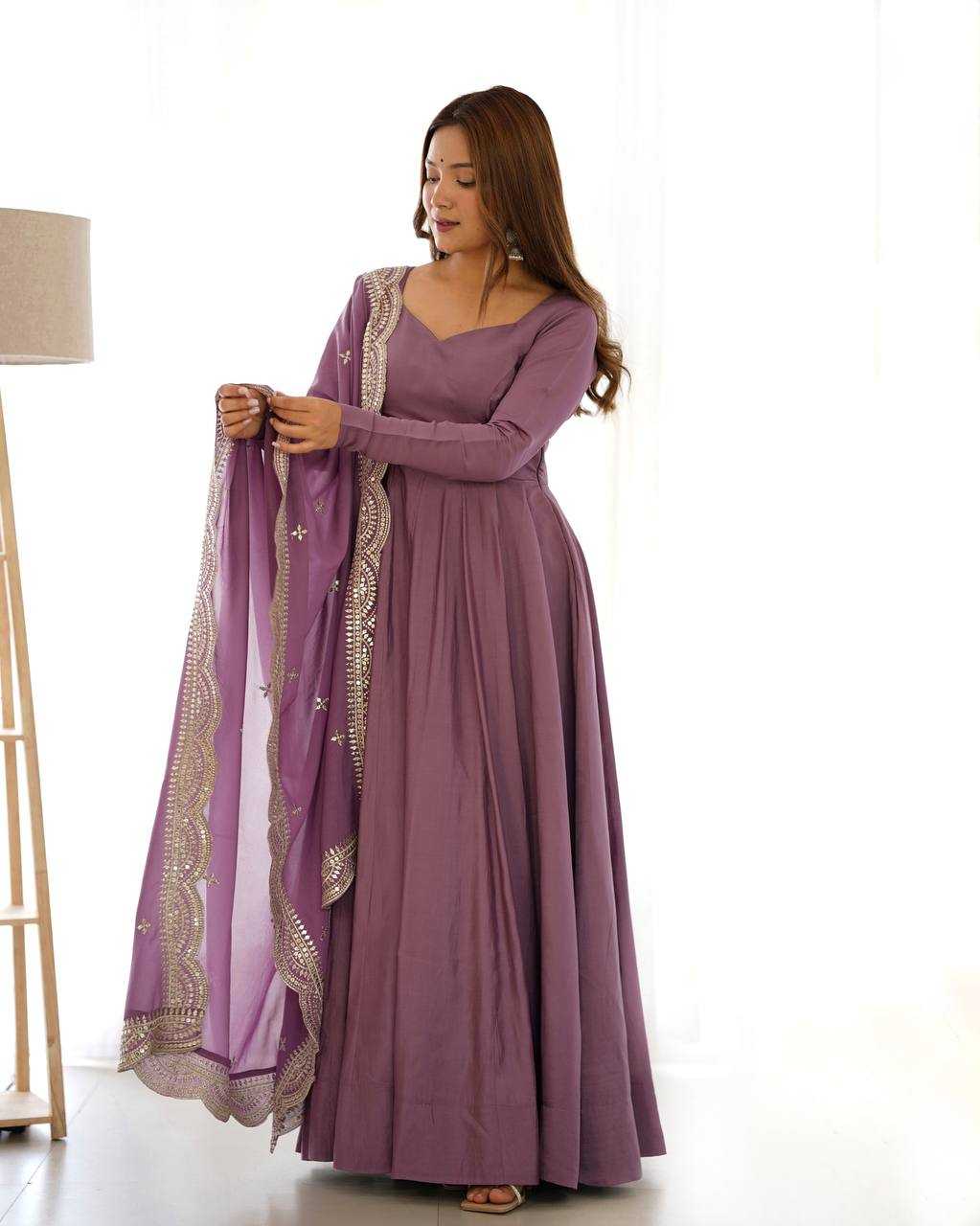 Ynf Heavy Roman Silk KESH504 40 Gowns Wedding Collections Festive Collections Wholesale Anarkali Gown Gown With Dupatta Wedding Outfits Manufacturer