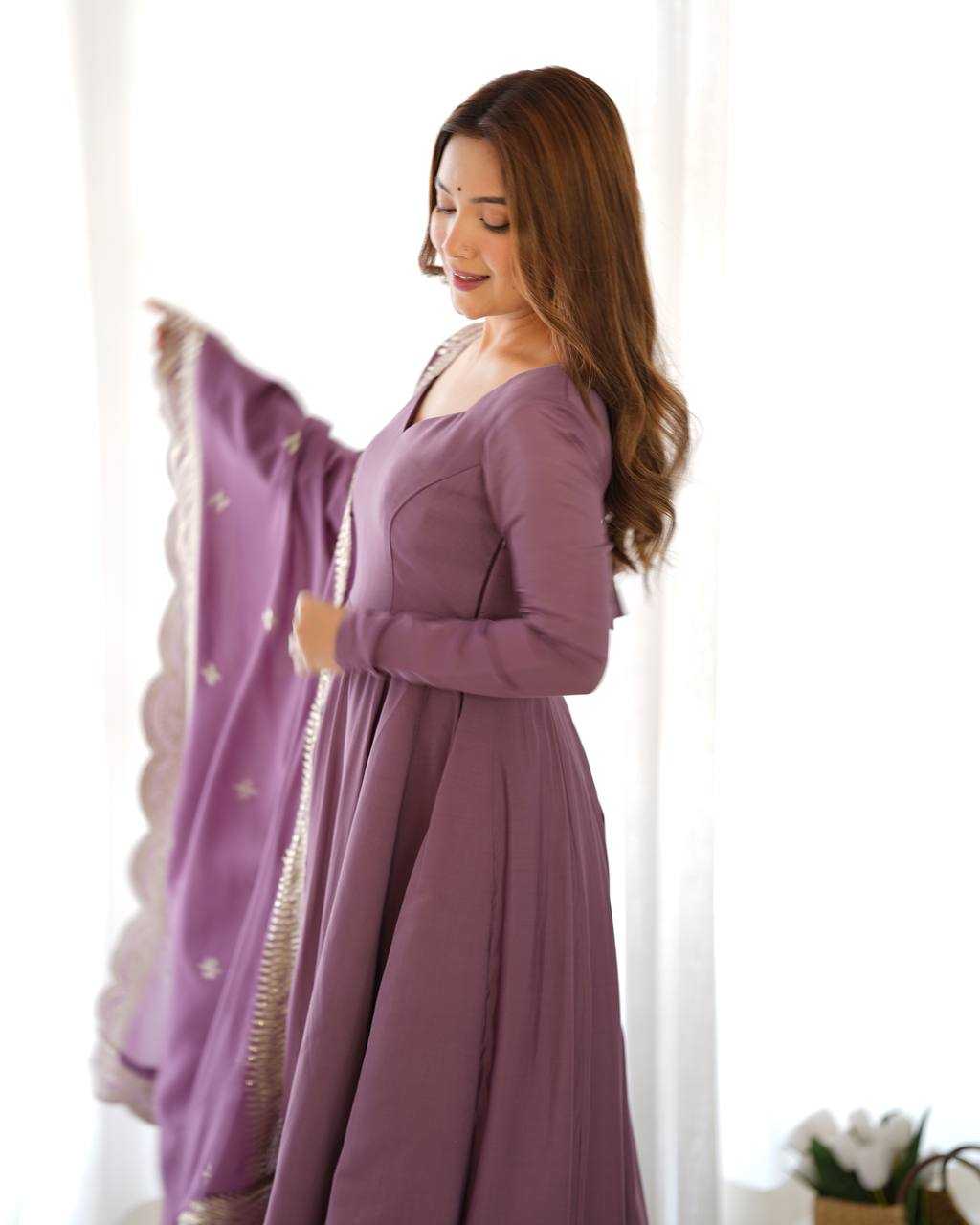 Ynf Heavy Roman Silk KESH504 40 Gowns Wedding Collections Festive Collections Wholesale Anarkali Gown Gown With Dupatta Wedding Outfits Manufacturer