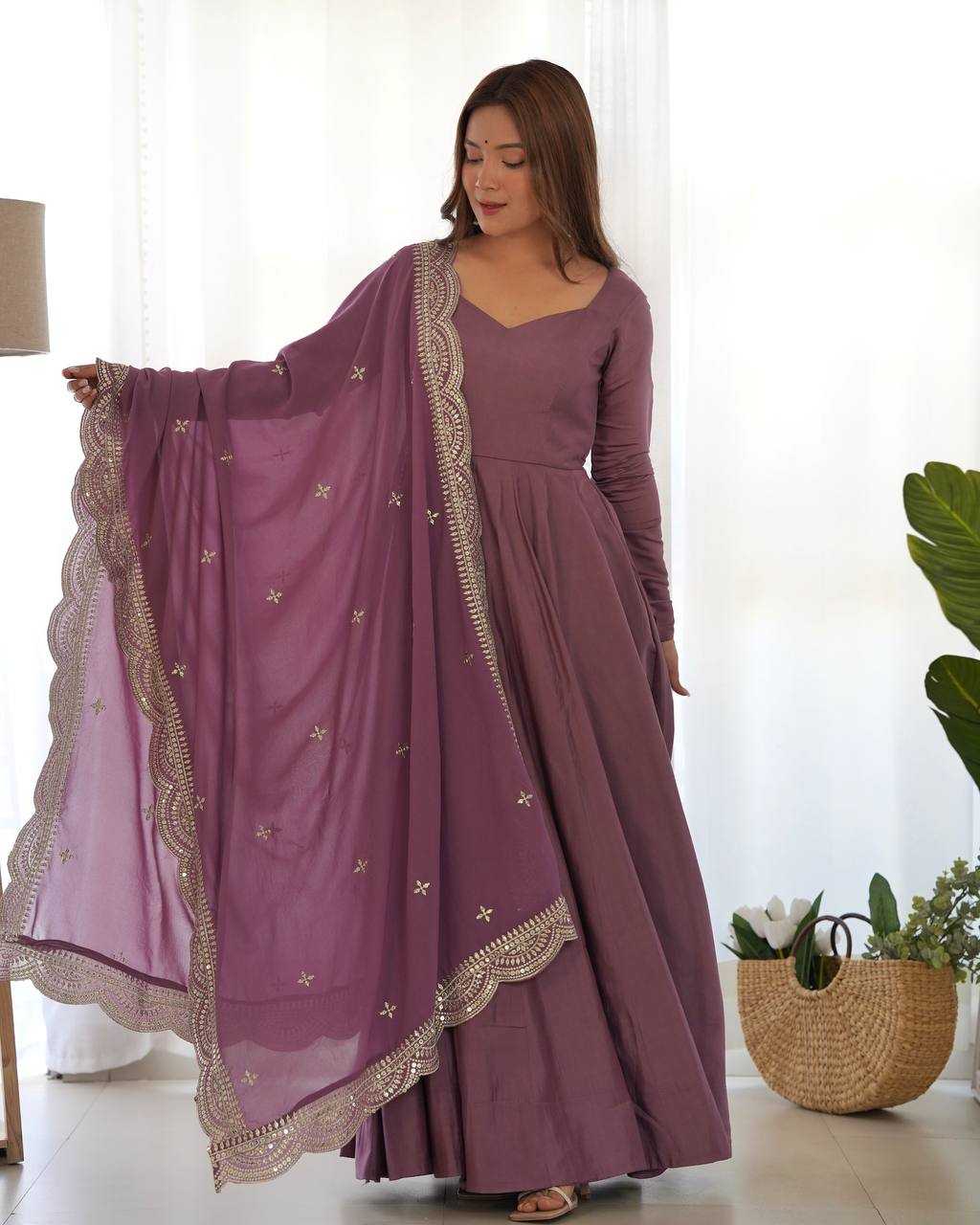 Ynf Heavy Roman Silk KESH504 40 Gowns Wedding Collections Festive Collections Wholesale Anarkali Gown Gown With Dupatta Wedding Outfits Manufacturer
