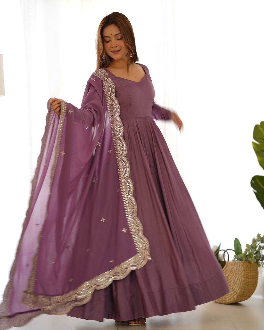 Ynf Heavy Roman Silk KESH504 40 Gowns Wedding Collections Festive Collections Wholesale Anarkali Gown Gown With Dupatta Wedding Outfits Manufacturer