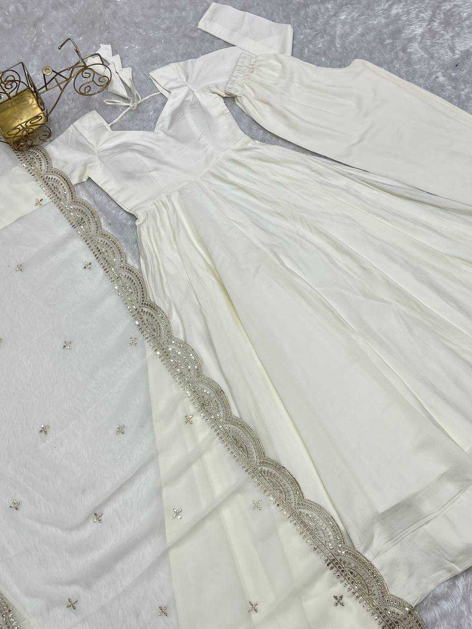 Ynf Heavy Roman Silk KESH504 40 Gowns Wedding Collections Festive Collections Wholesale Anarkali Gown Gown With Dupatta Wedding Outfits Manufacturer