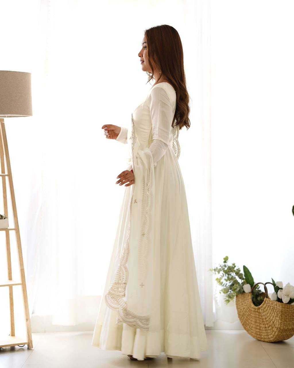 Ynf Heavy Roman Silk KESH504 40 Gowns Wedding Collections Festive Collections Wholesale Anarkali Gown Gown With Dupatta Wedding Outfits Manufacturer