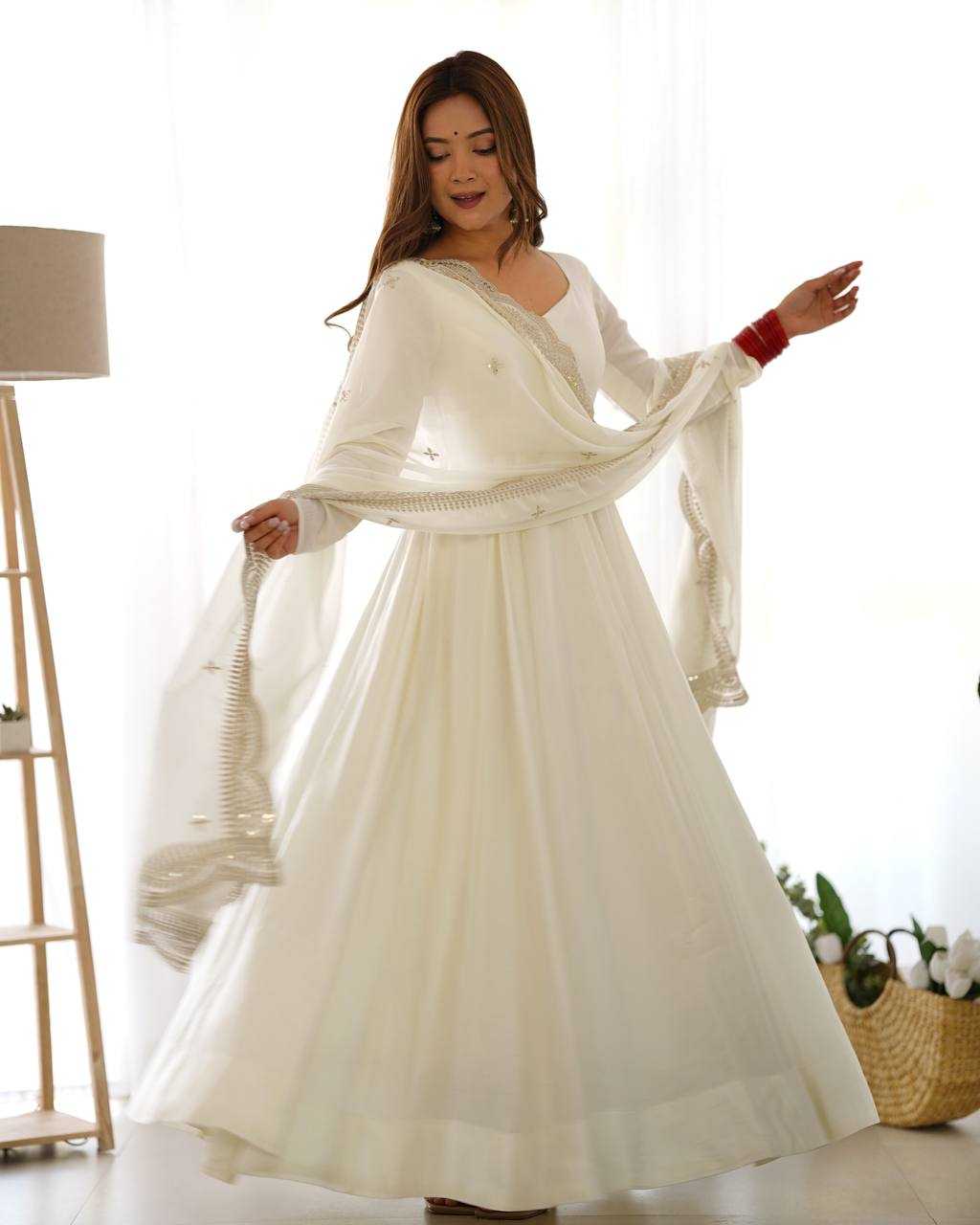 Ynf Heavy Roman Silk KESH504 40 Gowns Wedding Collections Festive Collections Wholesale Anarkali Gown Gown With Dupatta Wedding Outfits Manufacturer