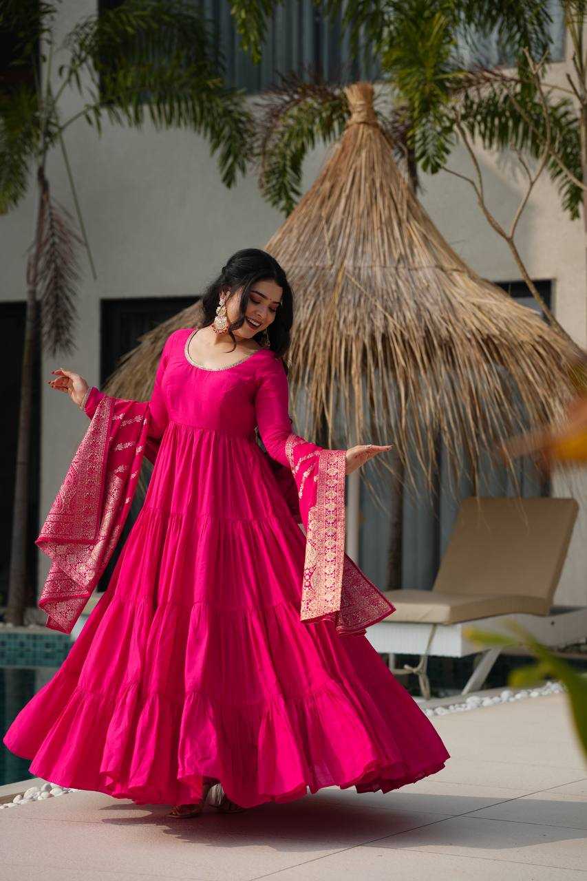 Ynf Heavy Roman Silk KESH504 47 Gowns Wedding Collections Wholesale Anarkali Gown Sangeet Outfits Manufacturer