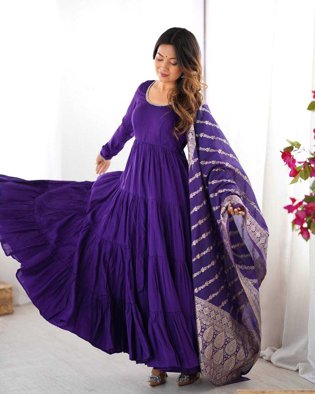Ynf Heavy Roman Silk KESH504 47 Gowns Wedding Collections Wholesale Anarkali Gown Sangeet Outfits Manufacturer