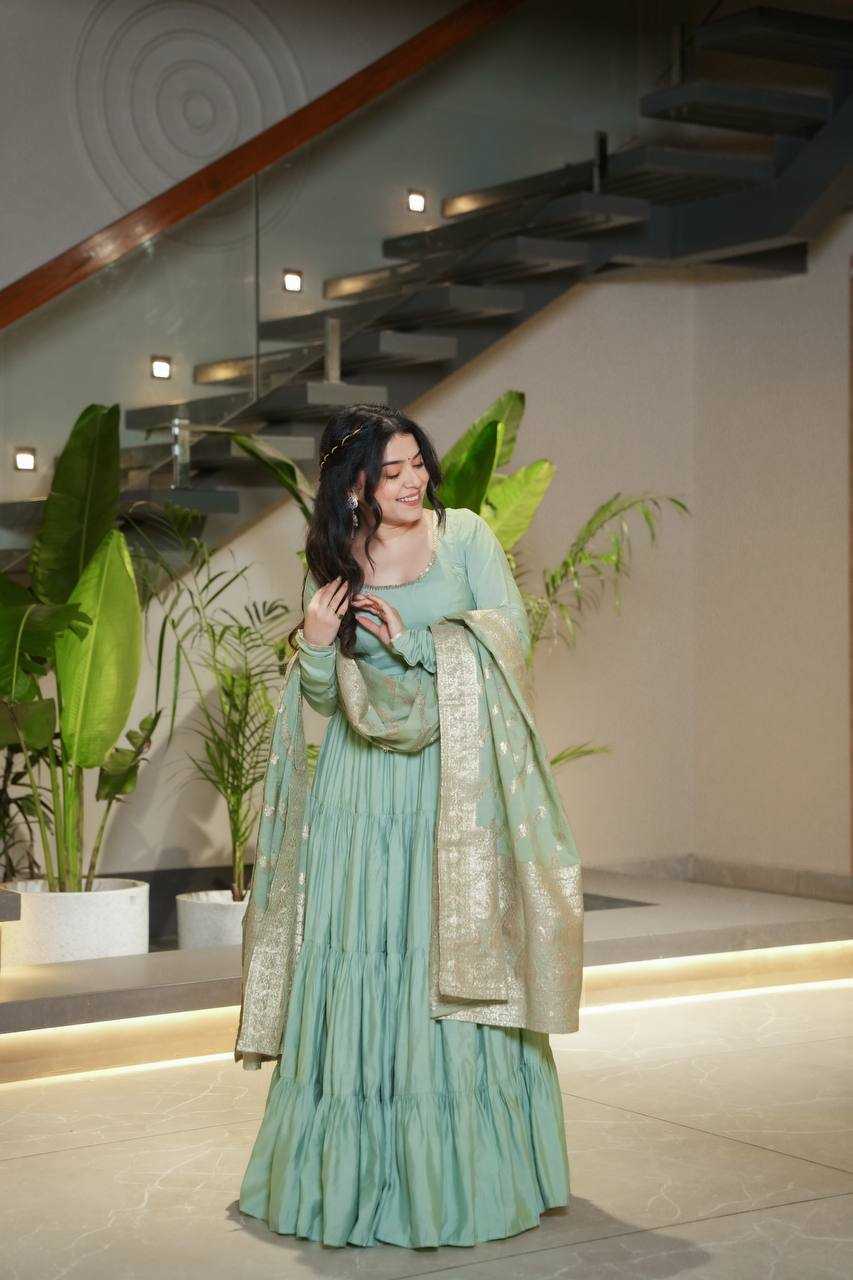 Ynf Heavy Roman Silk KESH504 47 Gowns Wedding Collections Wholesale Anarkali Gown Sangeet Outfits Manufacturer