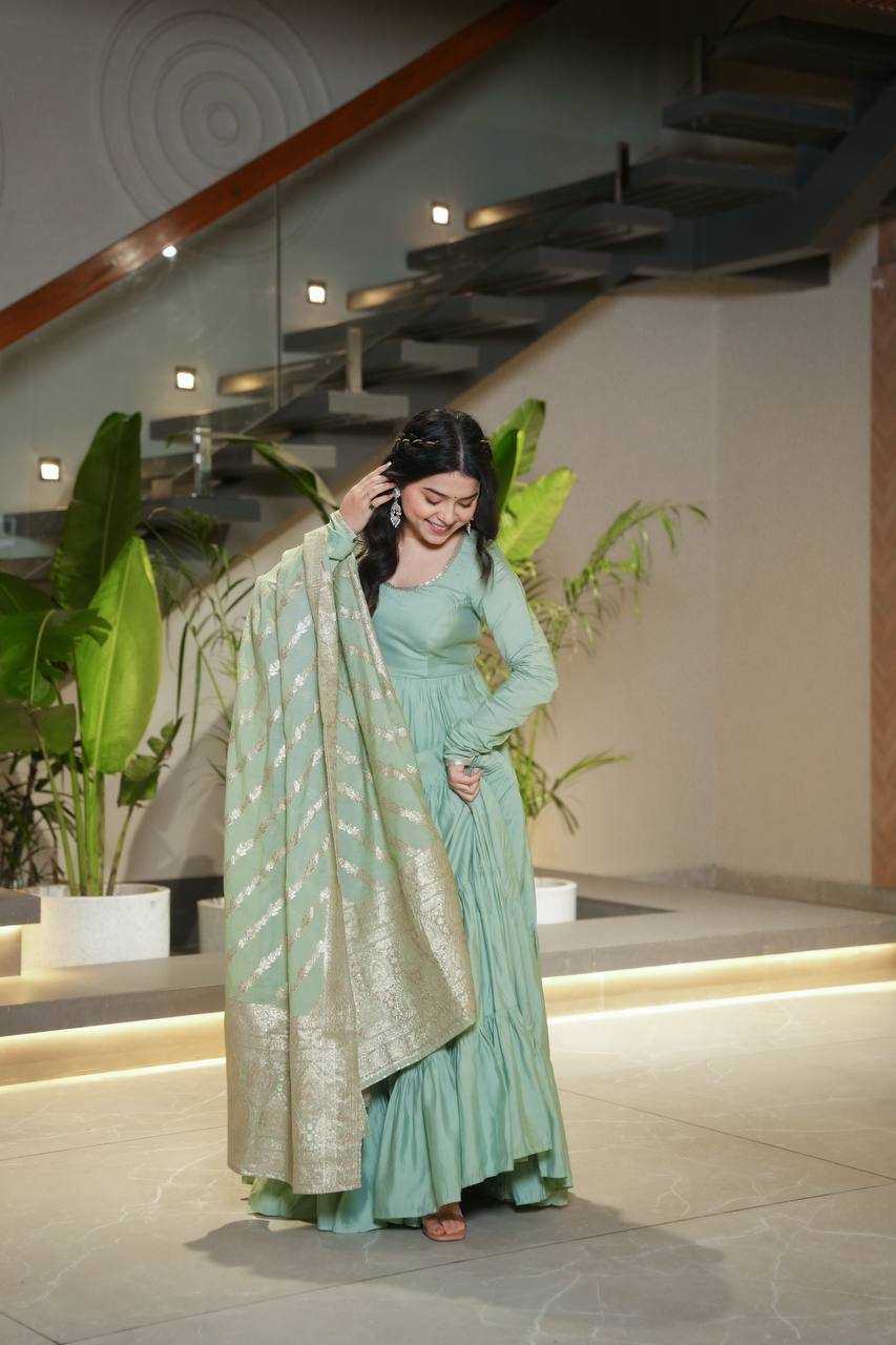 Ynf Heavy Roman Silk KESH504 47 Gowns Wedding Collections Wholesale Anarkali Gown Sangeet Outfits Manufacturer